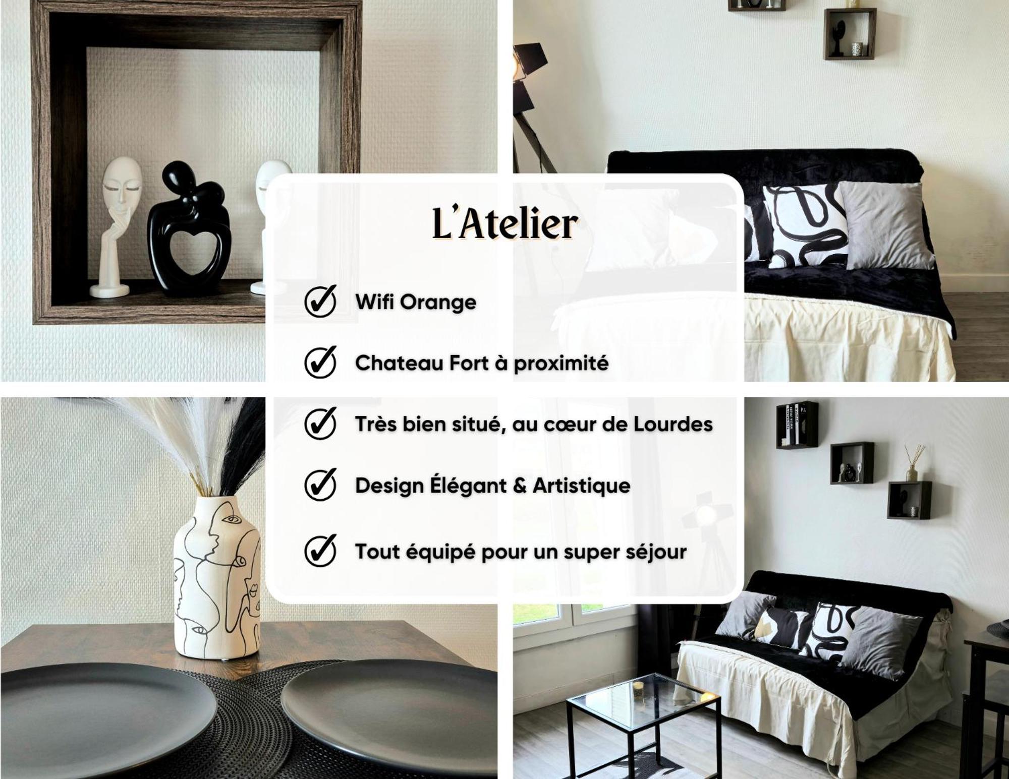 L'Atelier-T2 Proche Du Centre-Wifi-Parking Lourdes Exterior foto